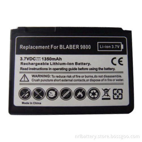3.7V/1350mAh mobile phone battery for BlackBerry 9800